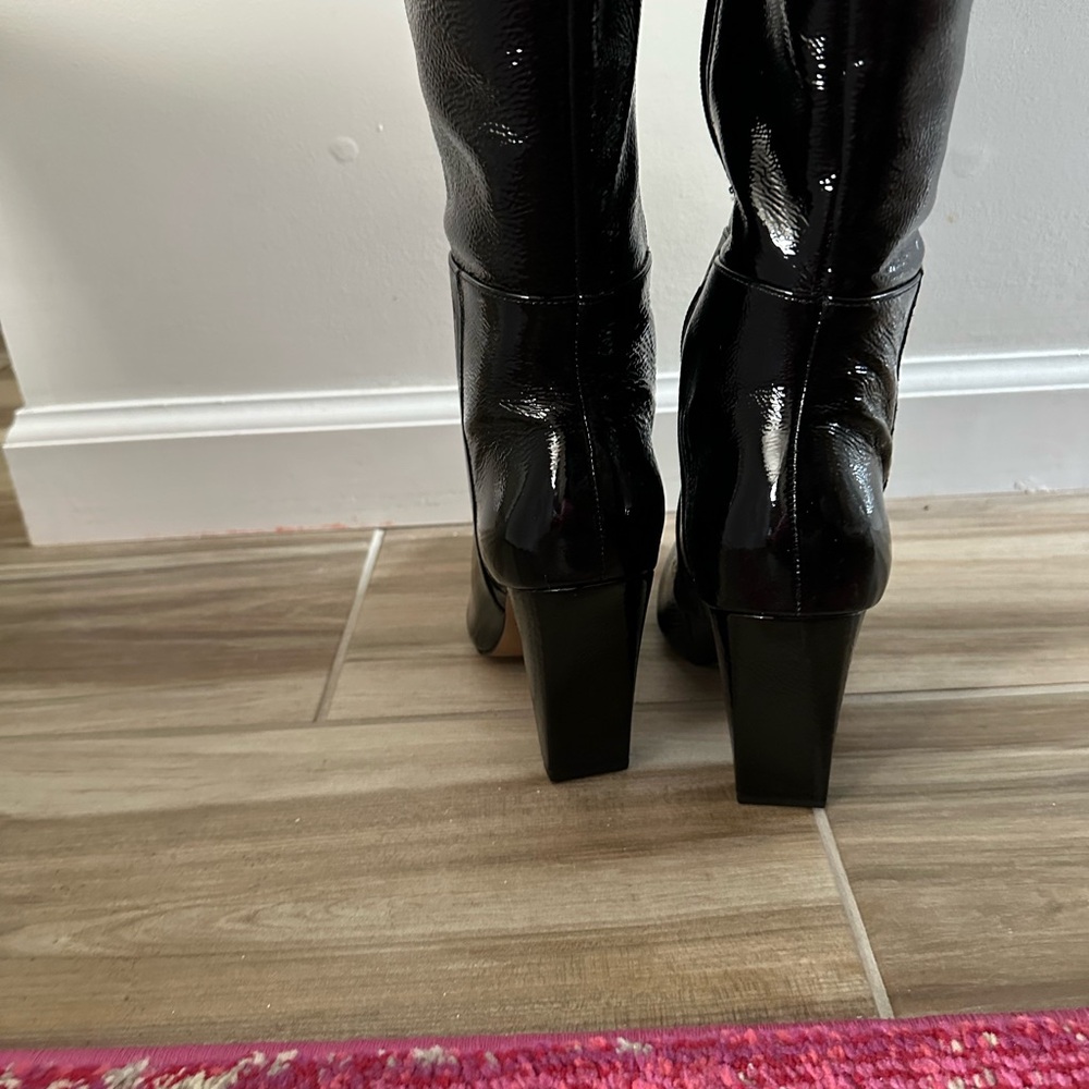 Vince Camuto Minnada Shiny Black Over-the-Knee Boots Wide Calf - Picture 7 of 10